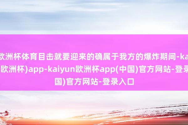 欧洲杯体育目击就要迎来的确属于我方的爆炸期间-kaiyun(欧洲杯)app-kaiyun欧洲杯app(中国)官方网站-登录入口