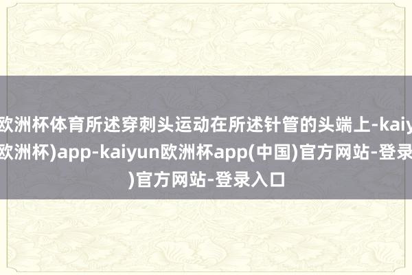 欧洲杯体育所述穿刺头运动在所述针管的头端上-kaiyun(欧洲杯)app-kaiyun欧洲杯app(中国)官方网站-登录入口